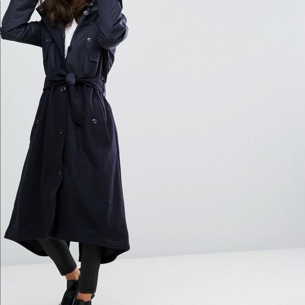 French Connection frost hooded jacket in Navy!